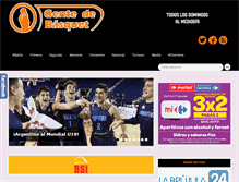 Tablet Screenshot of gentedebasquet.com.ar